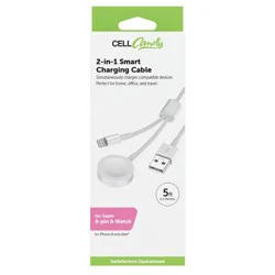 Cellcandy 2-In-1 Apple Watch Charger - White