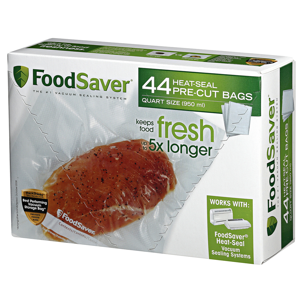 slide 7 of 8, FoodSaver Heat-Seal Bags 44 ea, 44 ct