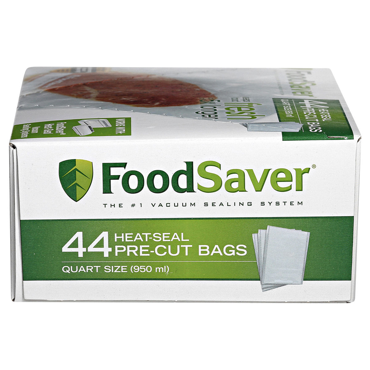 slide 8 of 8, FoodSaver Quart Heat Seal Bags, FSFSBF0226-P00, 44 ct