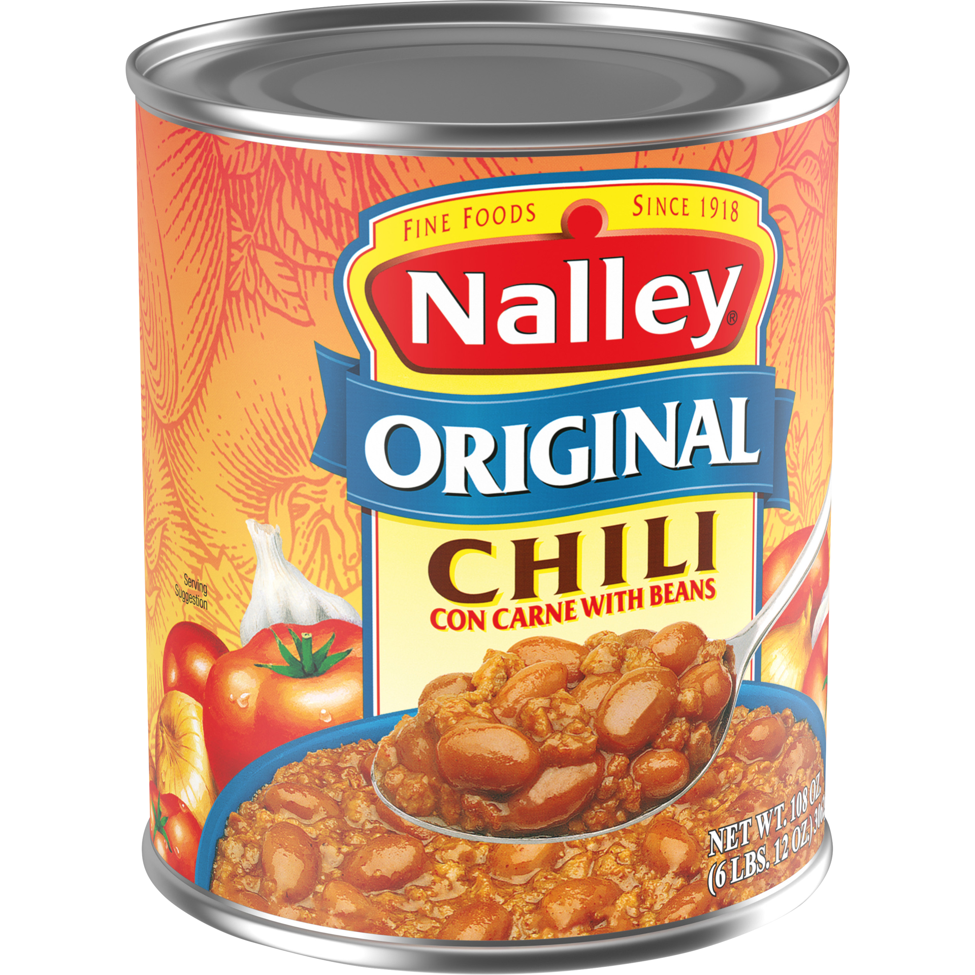 slide 2 of 5, Nalley Chili Con Carne With Beans and Cheese, Family Size, 106 oz., 108 oz