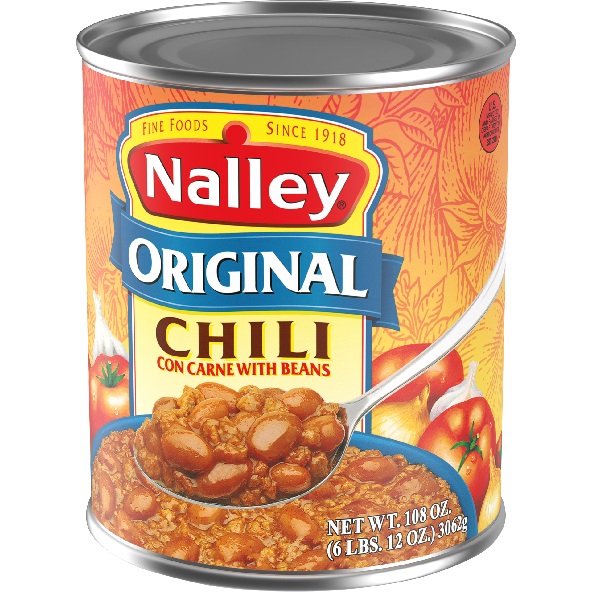 slide 5 of 5, Nalley Chili Con Carne With Beans and Cheese, Family Size, 106 oz., 108 oz