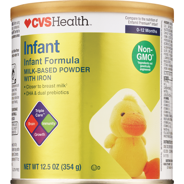 slide 1 of 1, Cvs Health Milk-Based Infant Formula Powder, 12.5 oz
