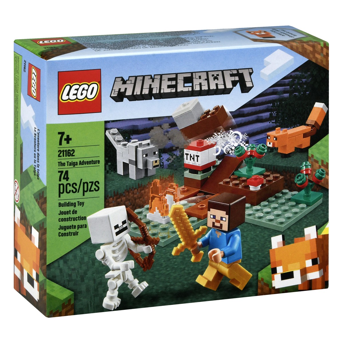 slide 2 of 9, LEGO Minecraft 74 Pieces Building Toy The Taiga Adventure 74 ea, 74 ct