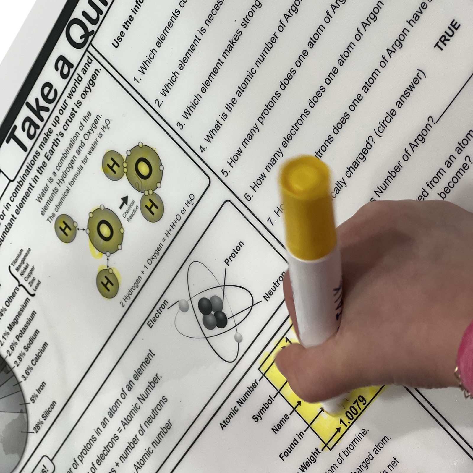 slide 2 of 5, Tot Talk Periodic Table Placemat, 17.5 in x 11.5 in
