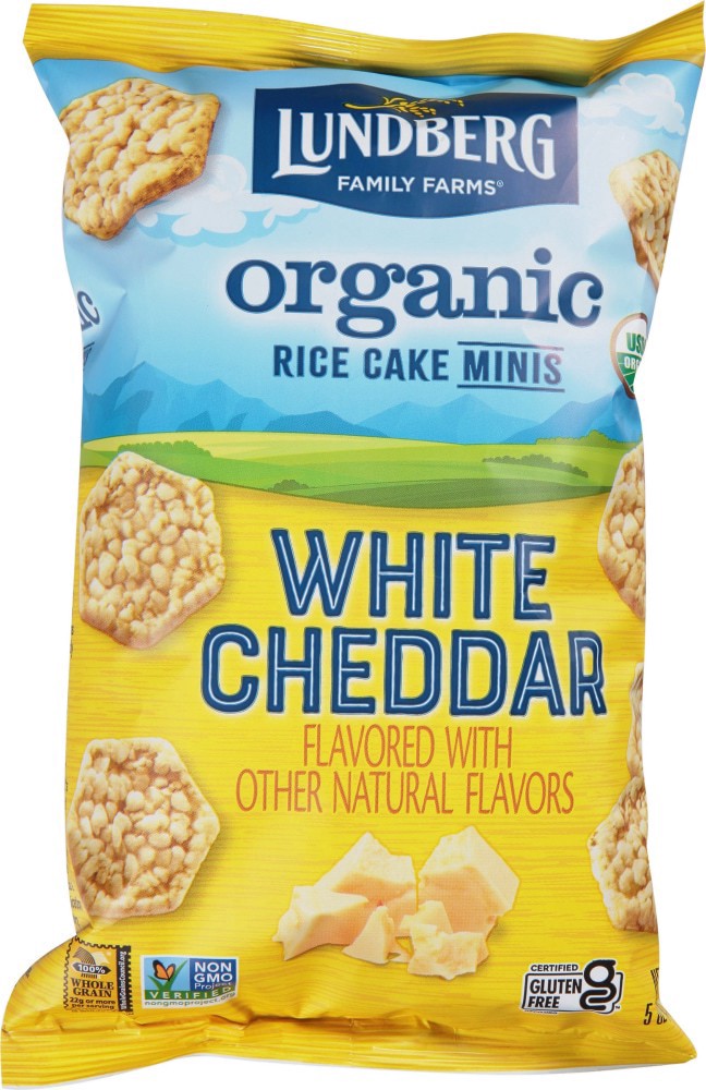 slide 1 of 1, Lundberg Minis Organic White Cheddar Rice Cake 5 oz, 5 oz