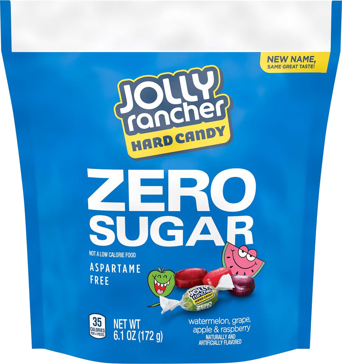 slide 1 of 8, Jolly Rancher Hard Candy, Zero Sugar, Watermelon, Grape, Apple & Raspberry, 6.1 oz