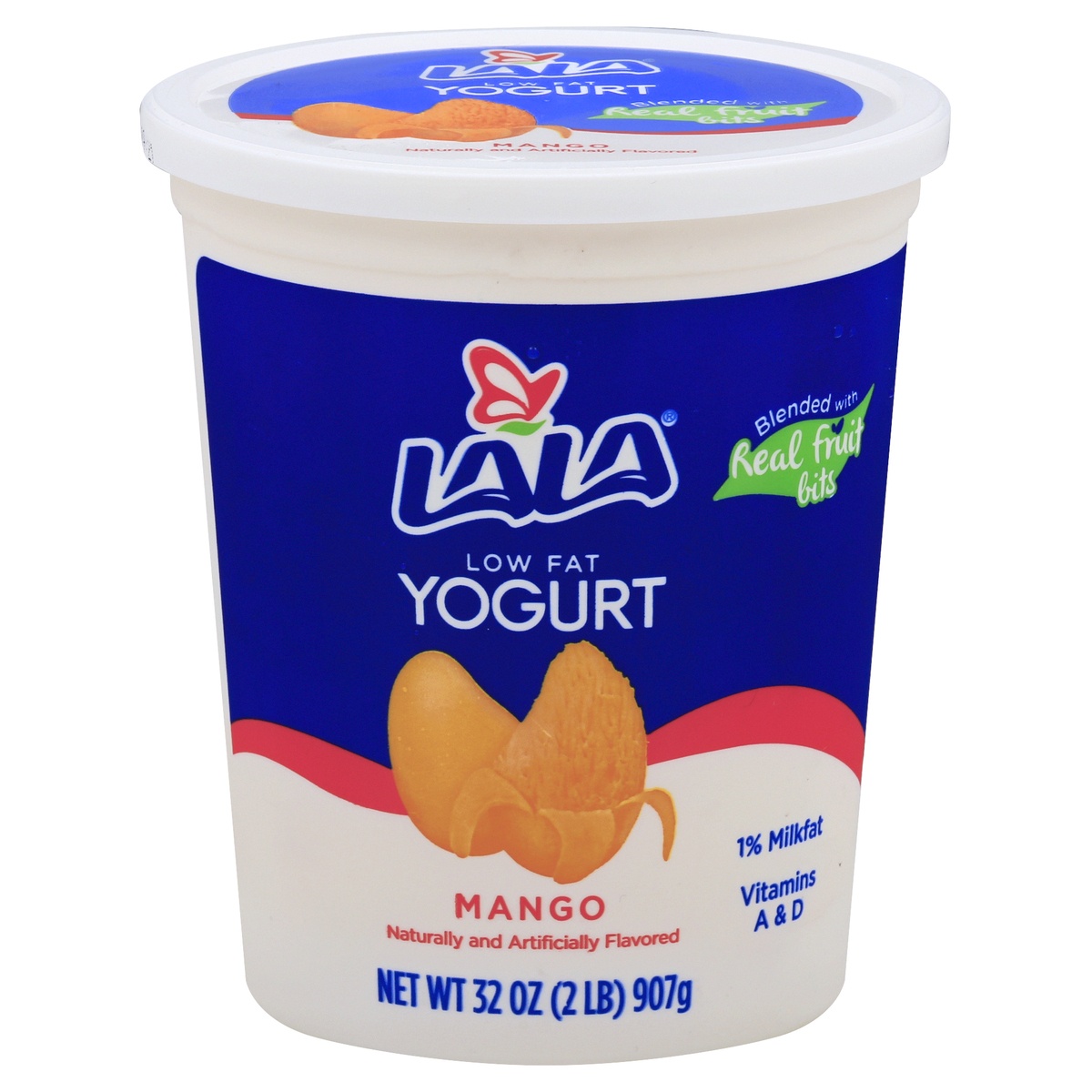 slide 1 of 1, LALA Mango Low-Fat Yogurt, 32 oz