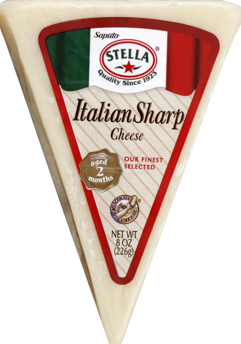 slide 4 of 5, Stella Italian Sharp Cheese 8 oz, 8 oz