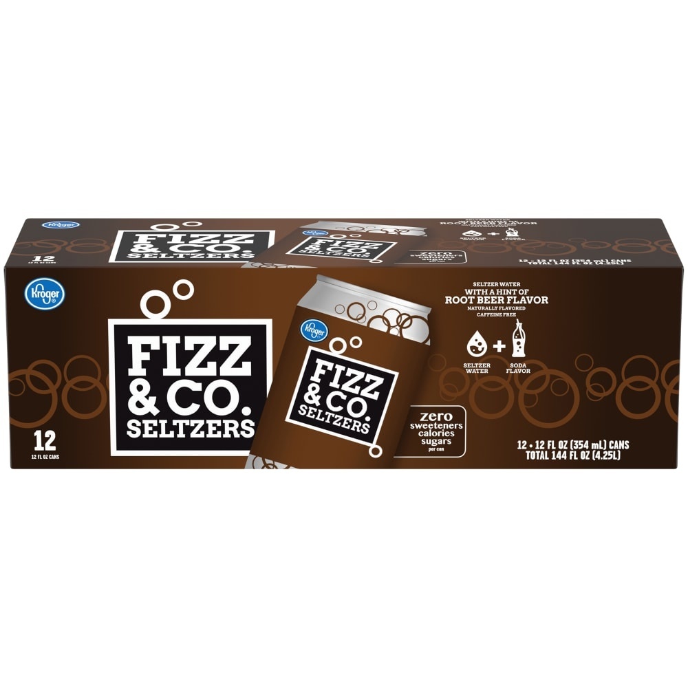 slide 1 of 1, Fizz & Co. Root Beer Seltzers, 12 ct; 12 fl oz