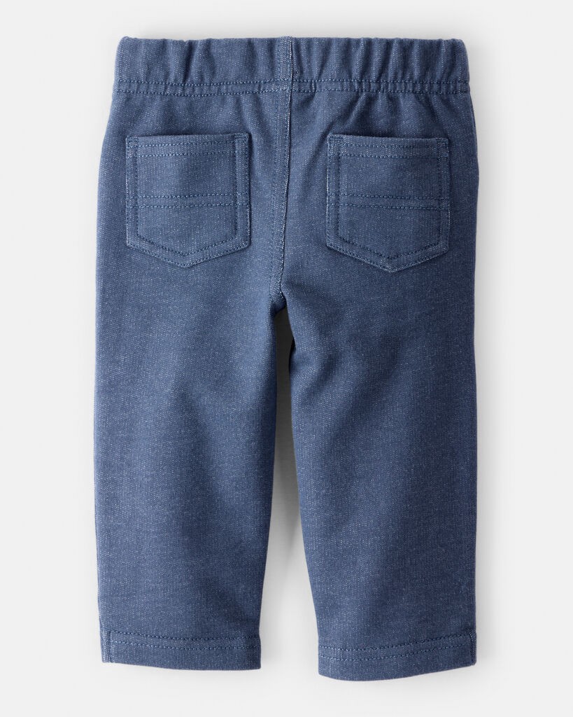 slide 2 of 3, Carter's Carters Baby Boy 100% Cotton Faux Denim Pull-On Pants - Blue Navy 6M, 1 ct