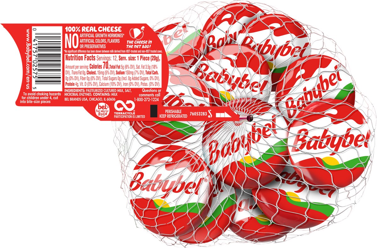 slide 3 of 3, Babybel Mini Babybel Original Snack Cheese, 12 Pack (8.5 oz), 12 ct