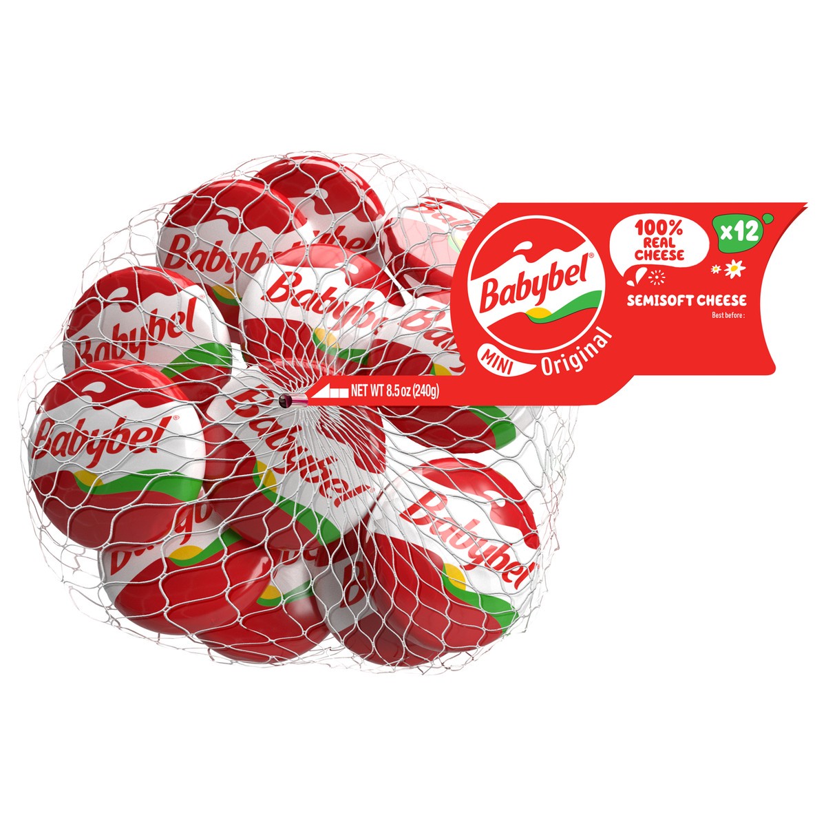slide 1 of 3, Babybel Mini Babybel Original Snack Cheese, 12 Pack (8.5 oz), 12 ct