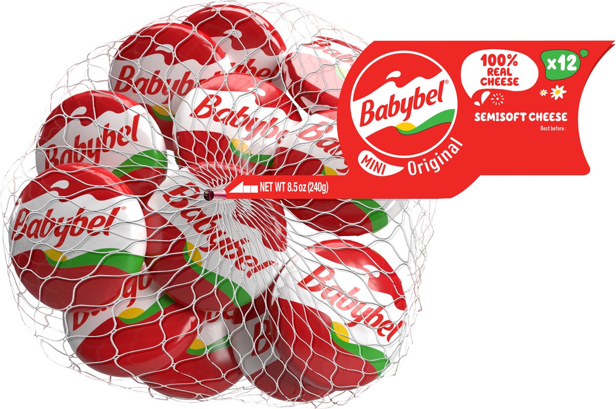slide 2 of 3, Babybel Mini Babybel Original Snack Cheese, 12 Pack (8.5 oz), 12 ct