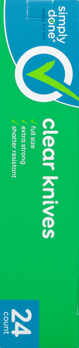 slide 11 of 13, Simply Done Clear Knives 24 ea, 24 ct