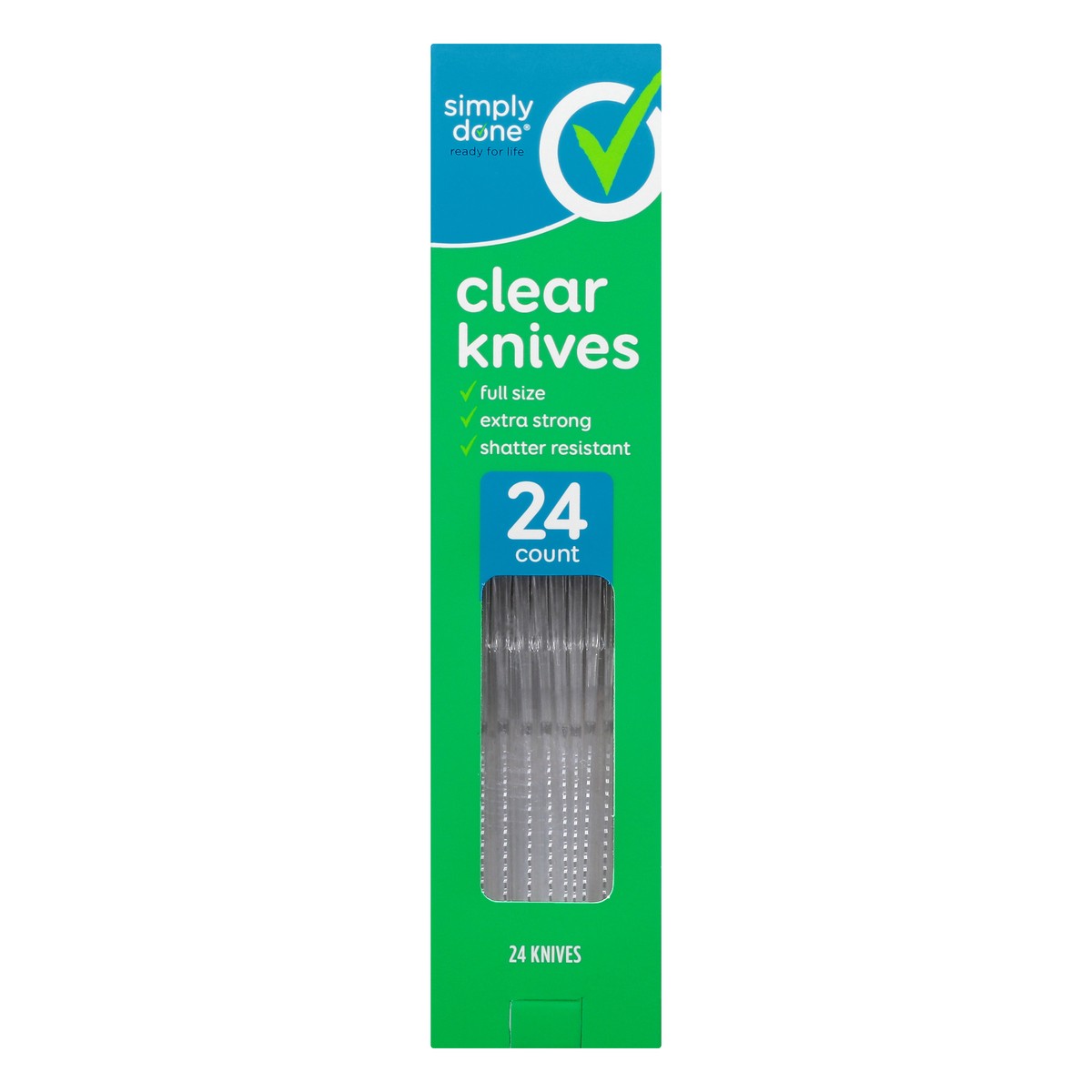 slide 10 of 13, Simply Done Clear Knives 24 ea, 24 ct