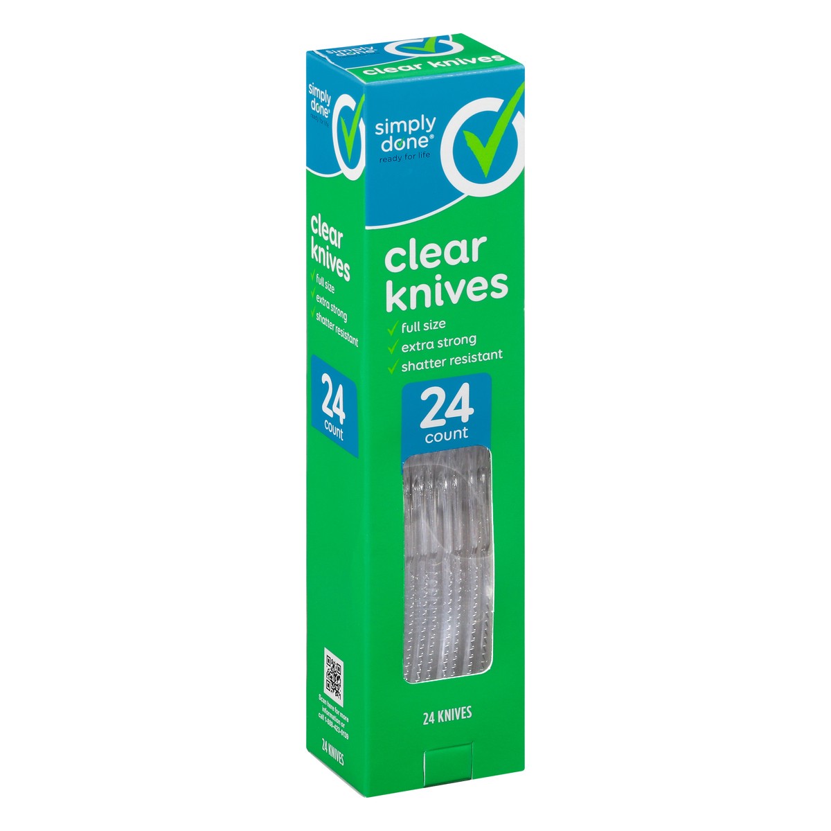 slide 4 of 13, Simply Done Clear Knives 24 ea, 24 ct