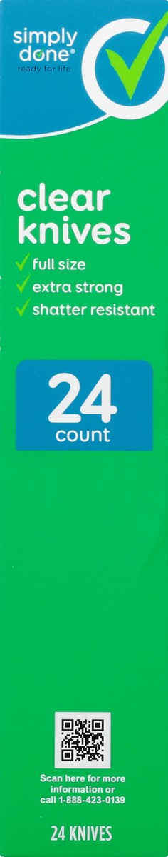 slide 5 of 13, Simply Done Clear Knives 24 ea, 24 ct
