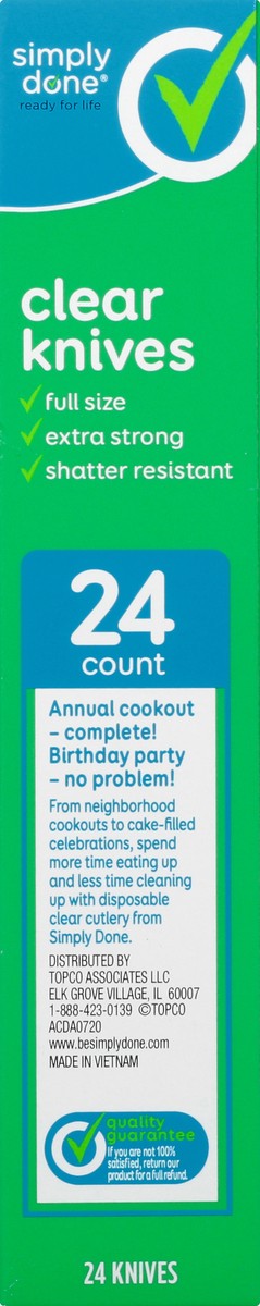 slide 13 of 13, Simply Done Clear Knives 24 ea, 24 ct
