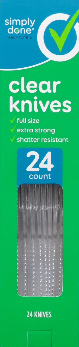 slide 1 of 13, Simply Done Clear Knives 24 ea, 24 ct