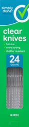 Simply Done Clear Knives 24 ea