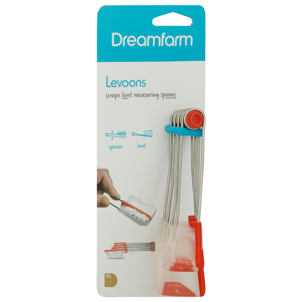 slide 1 of 1, Dreamfarm Levoons, Red + Clear, 1 ct