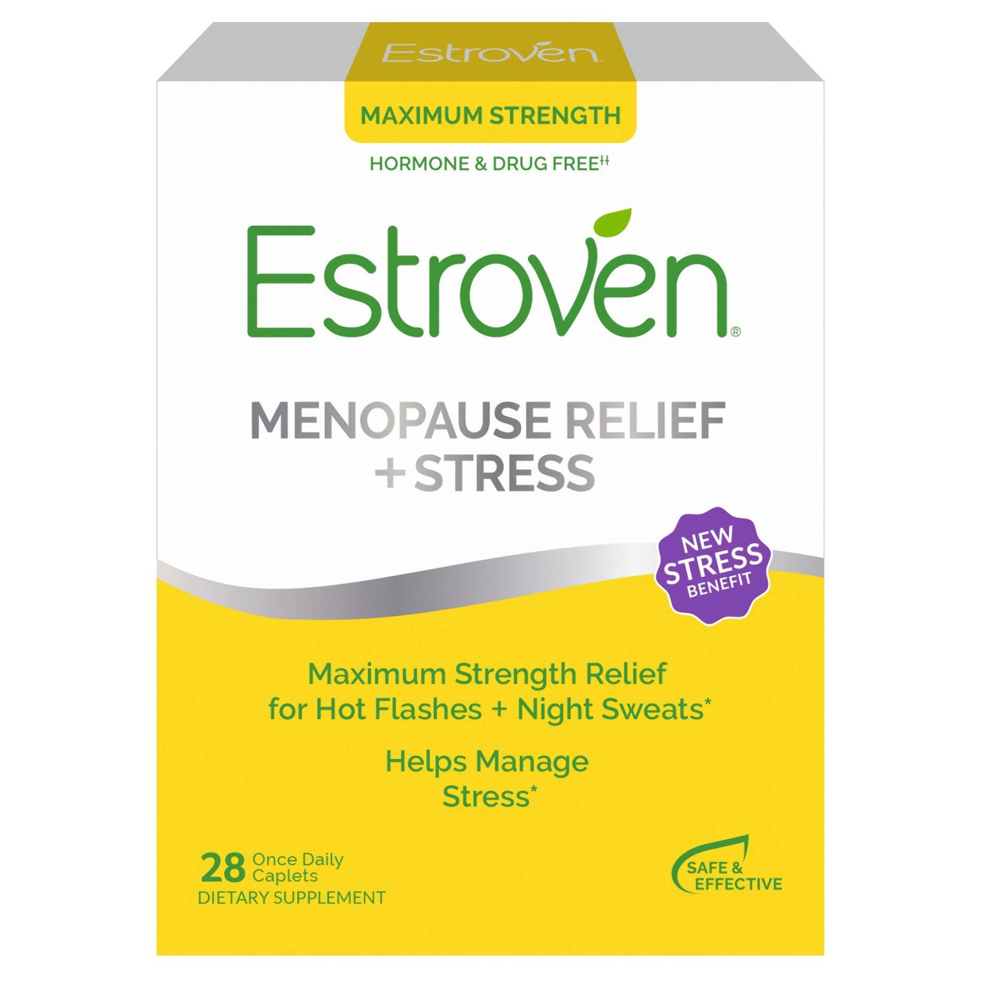 slide 1 of 2, Estroven Menopause Relief + Stress, 28 ct