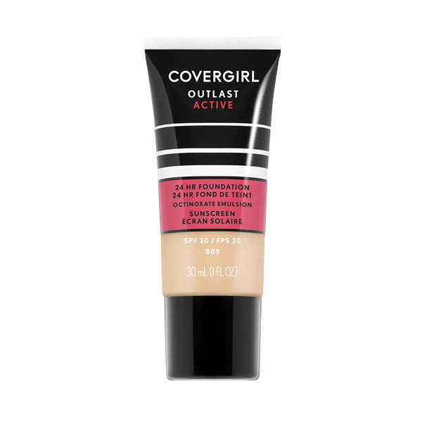 slide 1 of 1, Covergirl Outlast Active 805 Ivory Foundation Spf 20, 1 oz