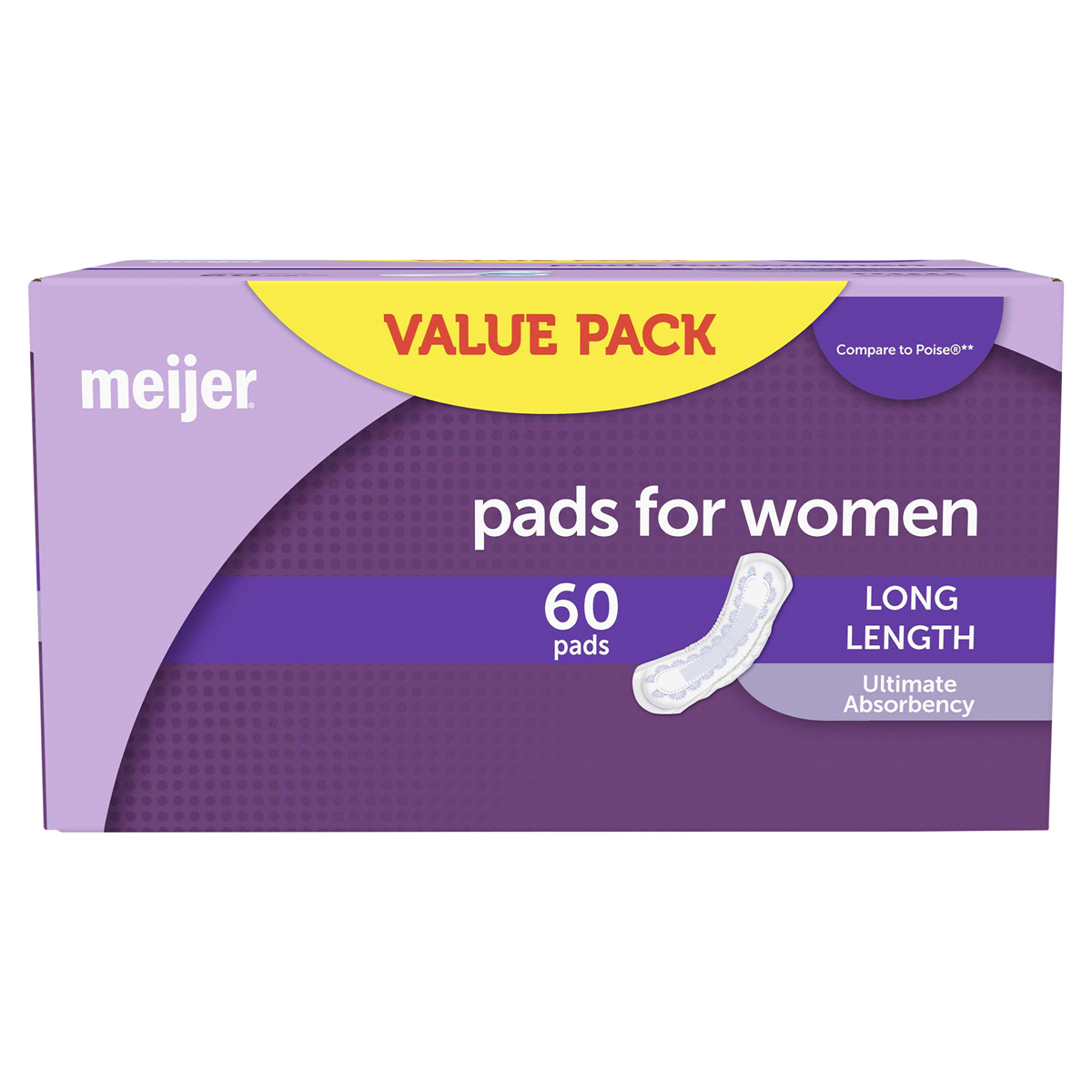 slide 1 of 21, Meijer Bladder Control Pads Ultimate Long Value Pack, 60 ct