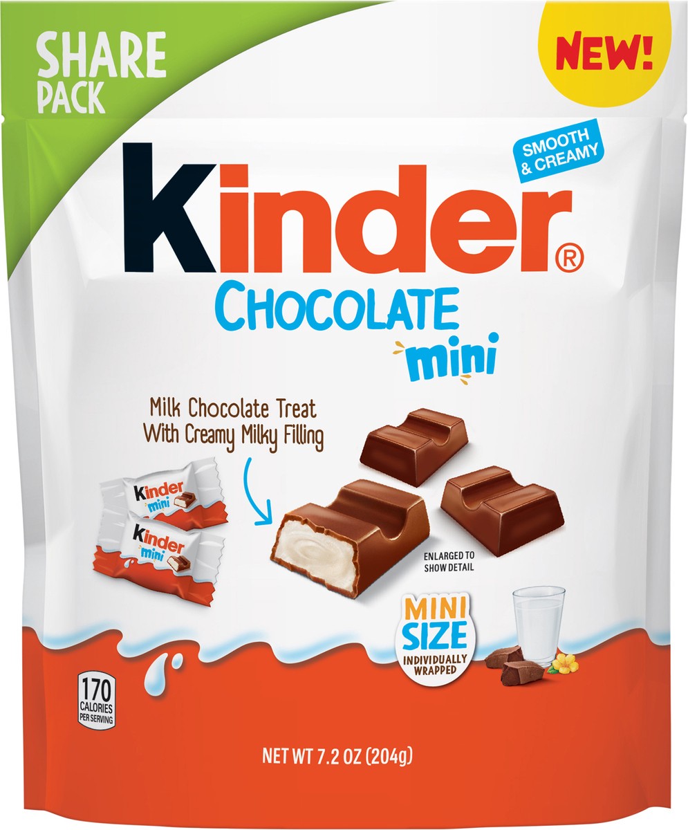 slide 2 of 11, Kinder Chocolate Mini Milk Chocolate Bars Individually Wrapped Candy Share Pack, 7.4 oz