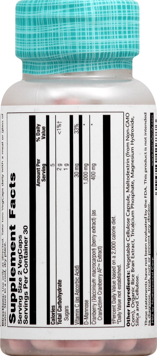 slide 4 of 7, Solaray D-mannose With Cranactin For Urinary Tract Health, 60 ct