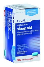 slide 1 of 1, Equaline Night Sleep Aid Rapid Release Cap, 100 ct