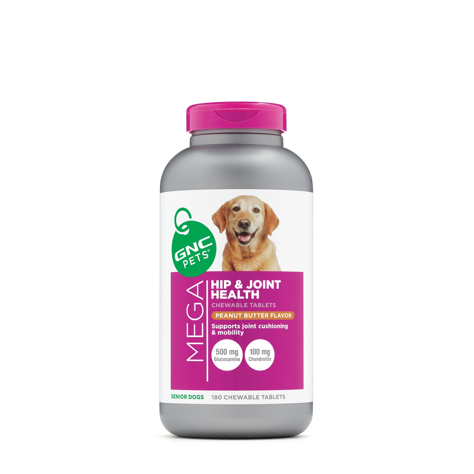 slide 1 of 1, GNC Pets Mega Hip and Joint Health - Senior Dogs - Peanut Butter Flavor, 180 ct