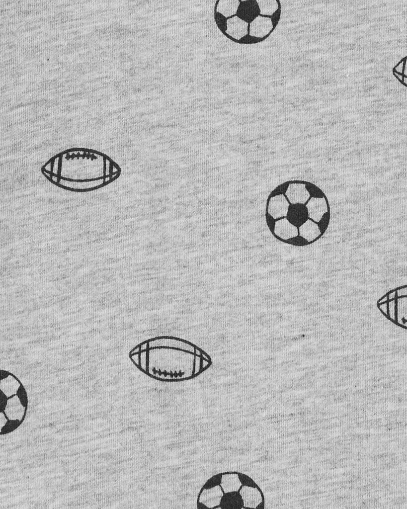 slide 2 of 2, Carter's Toddler Sports Print Long-Sleeve Tee Grey 5T, 1 ct