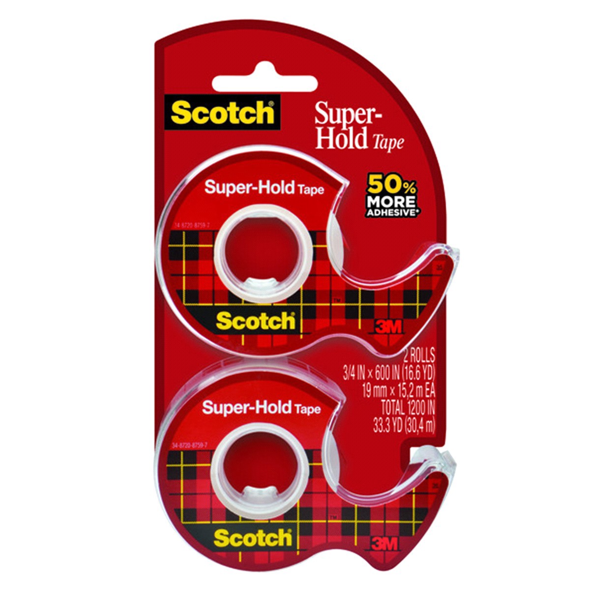 slide 1 of 9, Scotch Super-Hold Tape, 3/4 in x 600 in