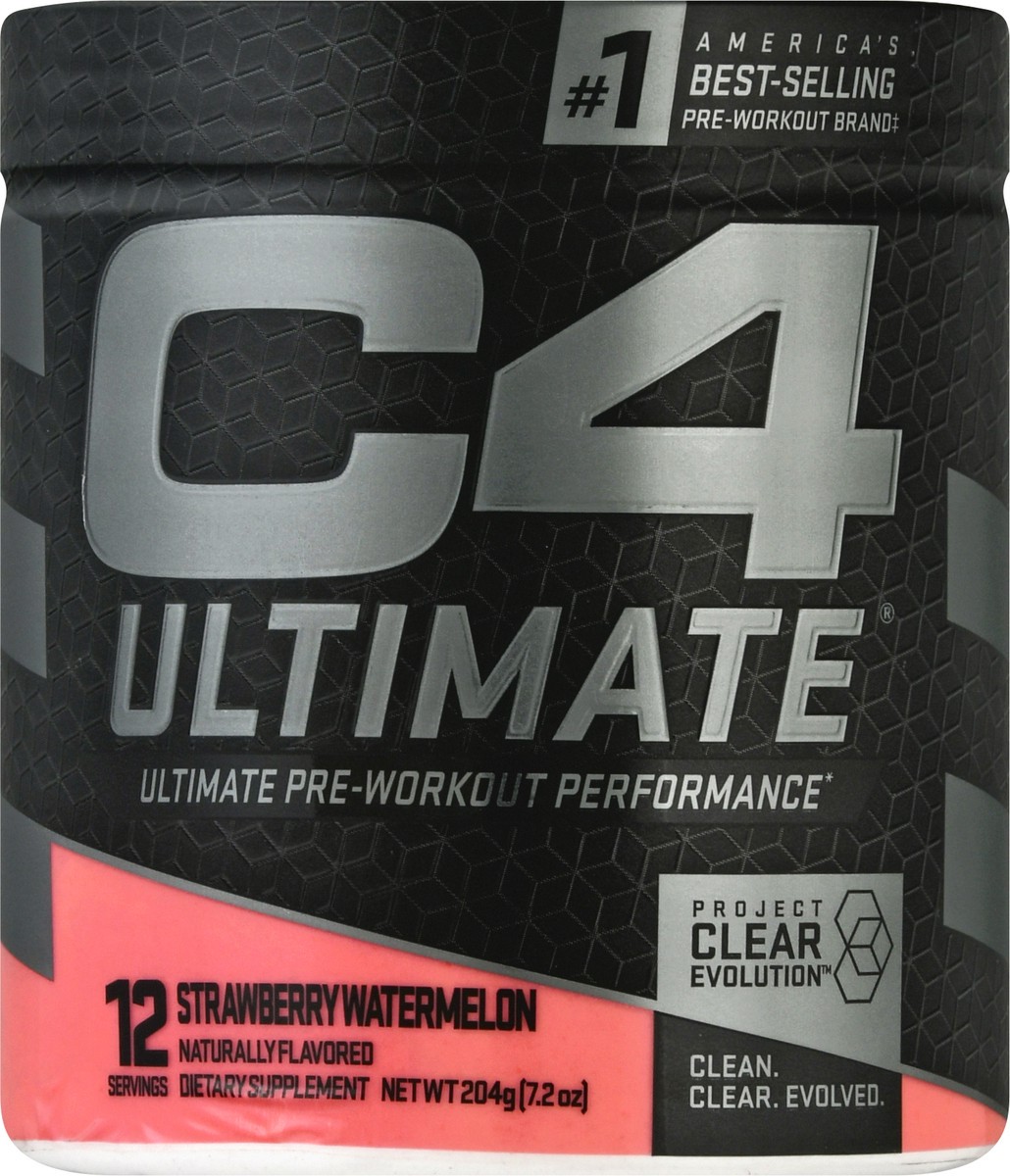 slide 8 of 9, C4 Sport Ultimate Strawberry Watermelon Pre-Workout, 204 g