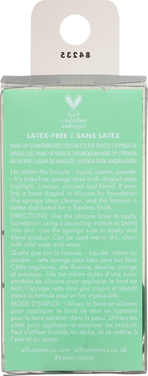 slide 8 of 9, e.l.f. Angled Silicone Face Sponge 1 ea, 1 ct