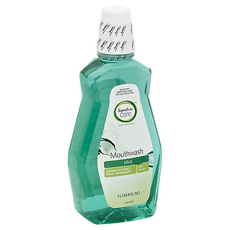 slide 1 of 1, Signature Care Mouthwash Mint, 33.8 fl oz