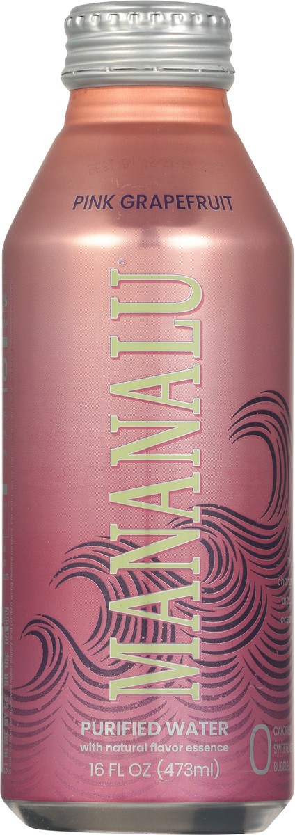 slide 5 of 9, Mananalu Pink Grapefruit Purified Water - 16 fl oz, 16 fl oz