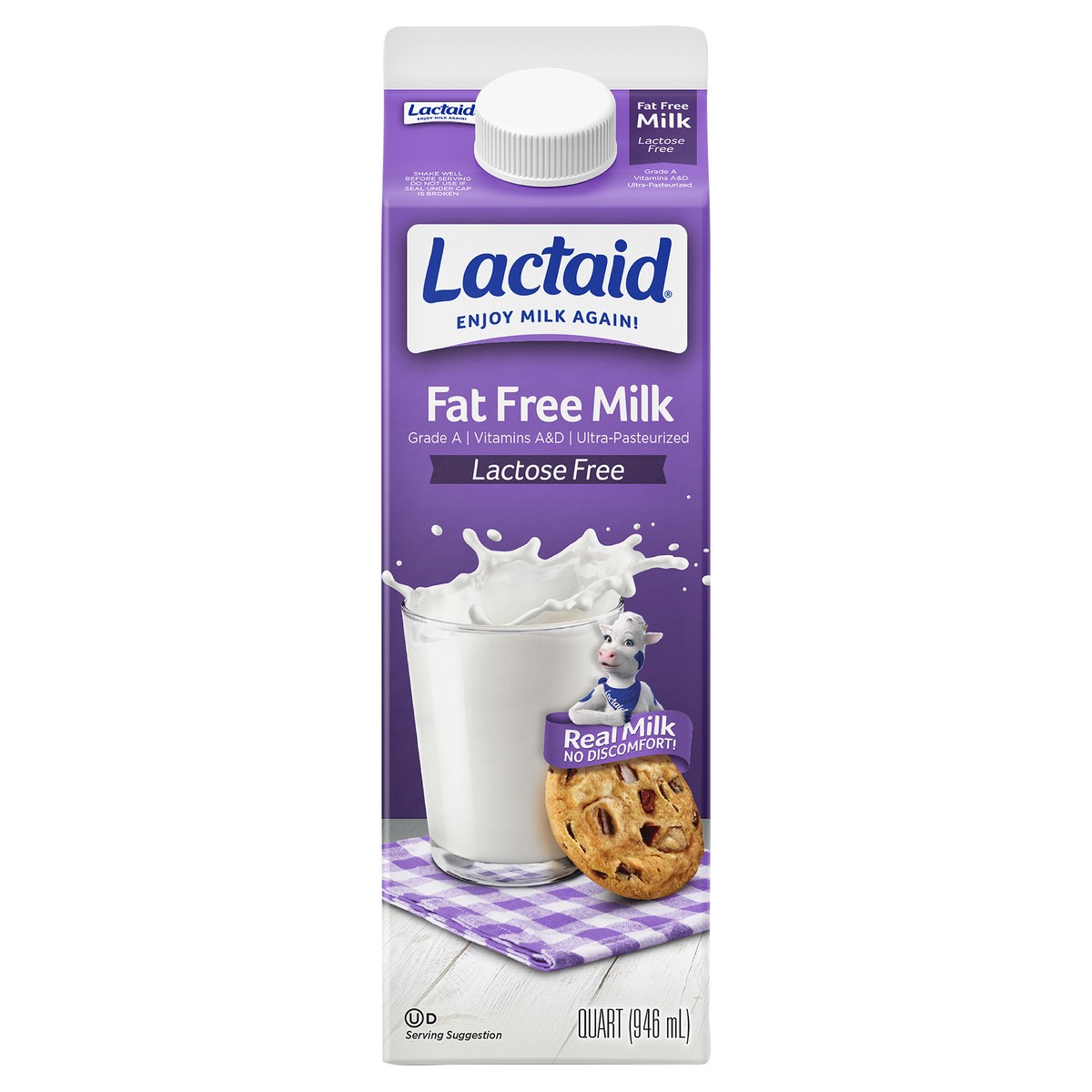 slide 1 of 1, Lactaid Fat Free Milk, 32 oz, 1 qt