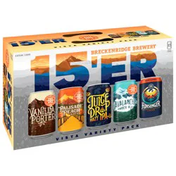 Breckenridge Brewery Craft Beer Sampler Pack, 15 Pack Beer, 12 FL OZ Cans
