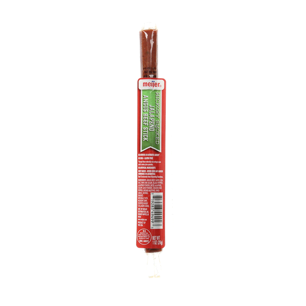 slide 1 of 1, Meijer Hickory Smoked Jalapeno Angus Beef Stick, 1 oz