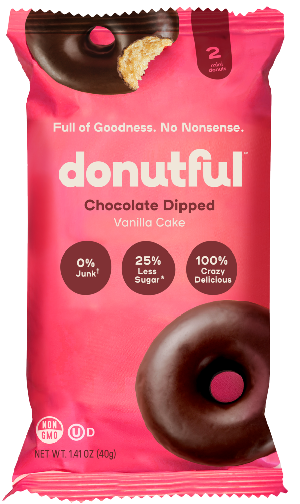 slide 1 of 1, Donutful Chocolate Dipped Mini Donuts, 2 ct