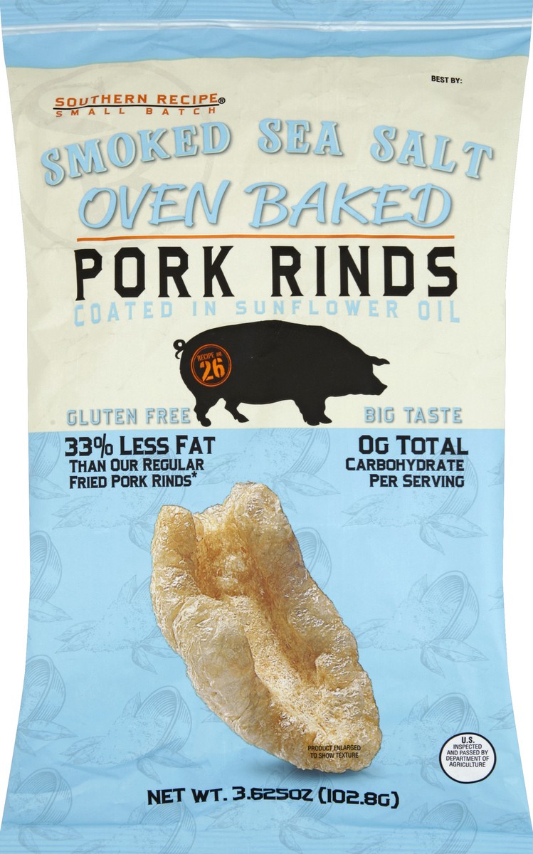 slide 1 of 6, Southern Recipe Small Batch Pork Rinds 3.625 oz, 3.62 oz