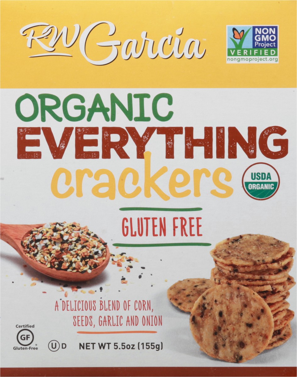 slide 4 of 9, RW Garcia Organic Gluten Free Everything Crackers, 5.5 oz
