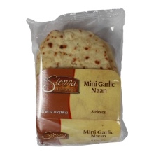 slide 1 of 1, Sienna Bakery Garlic Naan Flatbread, 8 ct