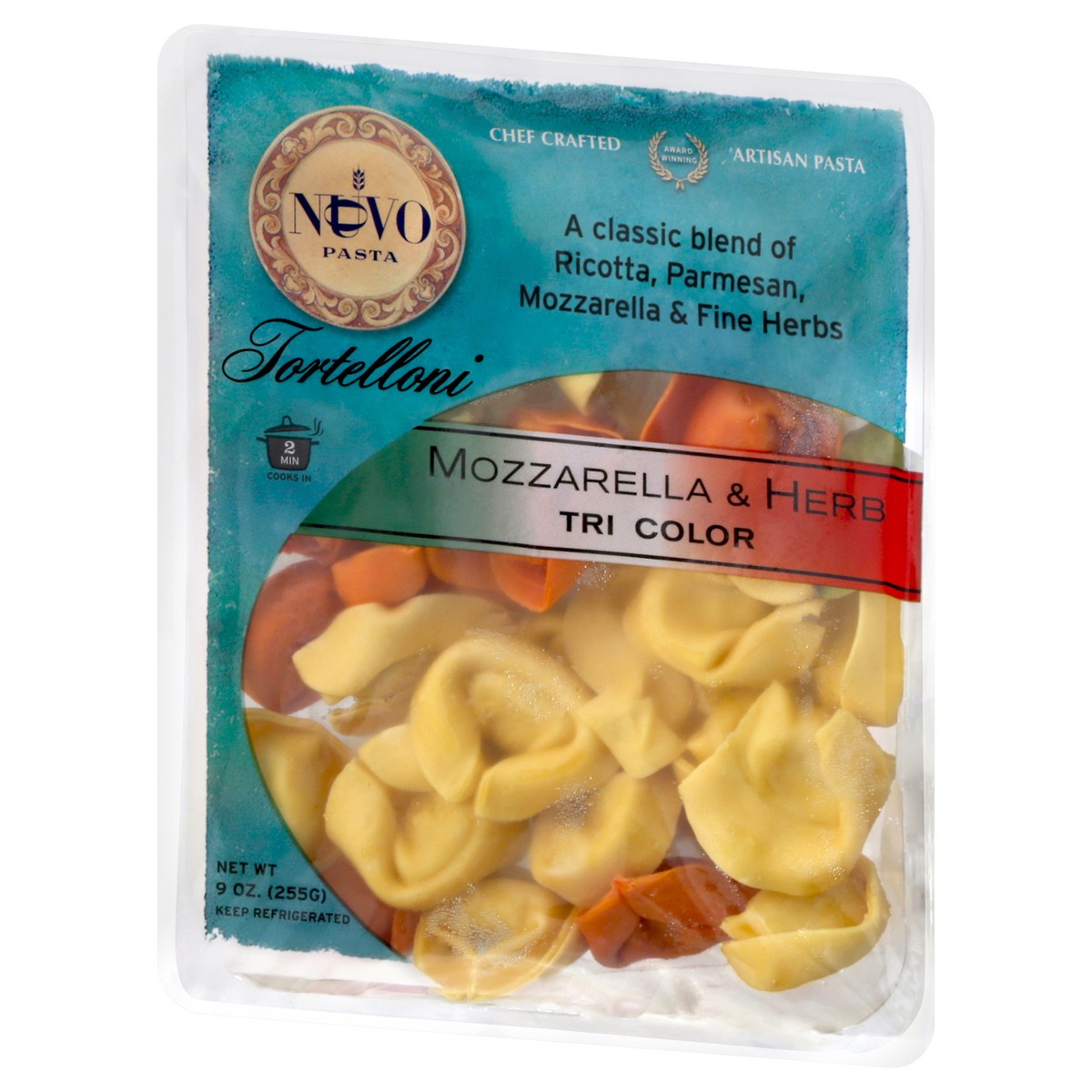 slide 10 of 14, Nuovo Tri Color Mozzarella & Herb Tortelloni 9 oz, 9 oz