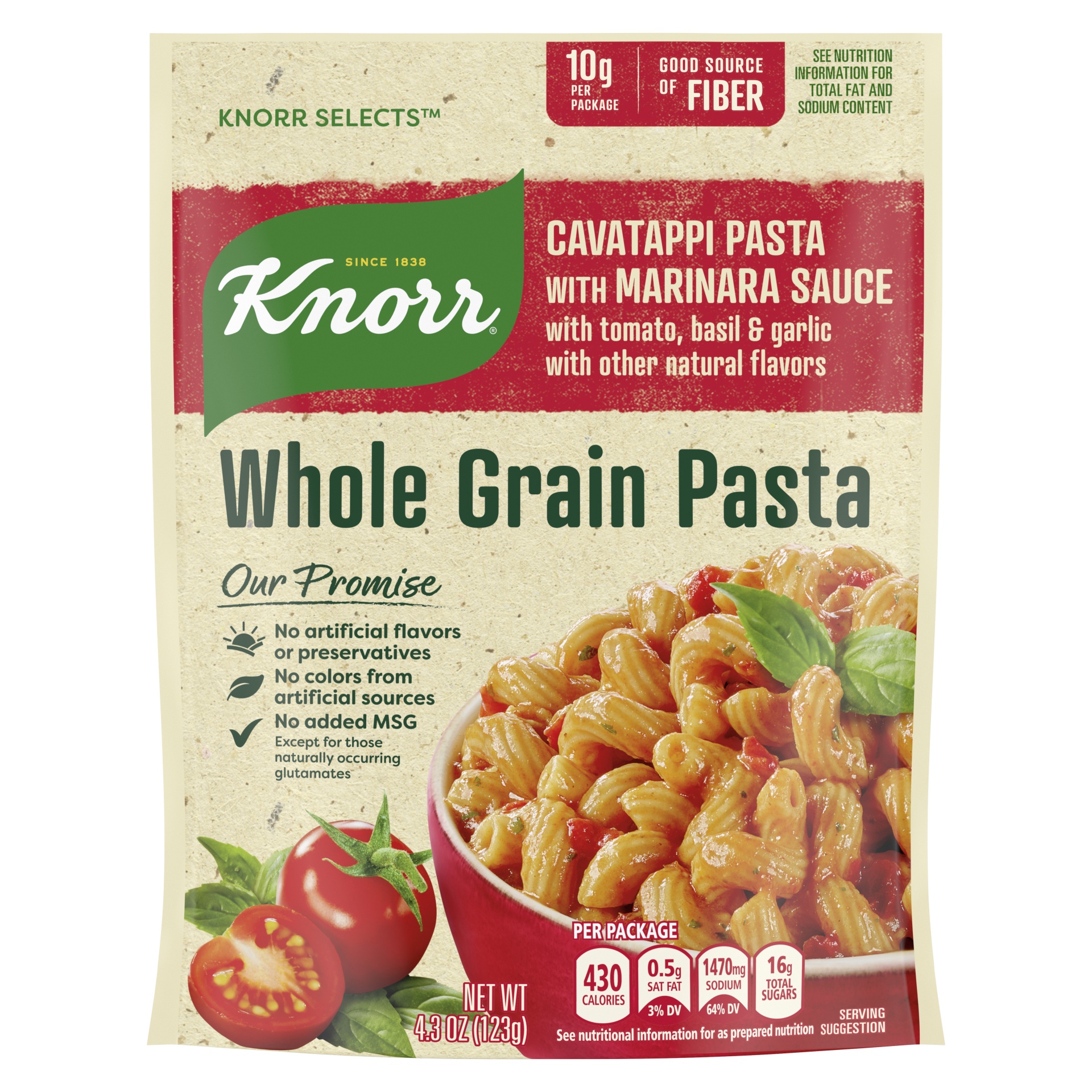 slide 1 of 1, Knorr Selects Tomato Basil & Garlic With Volanti Pasta, 4.2 oz