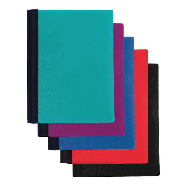 slide 1 of 9, Office Depot Brand Spiral Stellar Poly Notebook, 6'' X 9'', 3 Subject, College Ruled, 120 Sheets, 56% Recycled, Assorted Colors, 120 ct