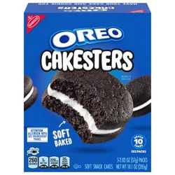OREO Cakesters Soft Snack Cakes, Snack Packs - 10.1 oz