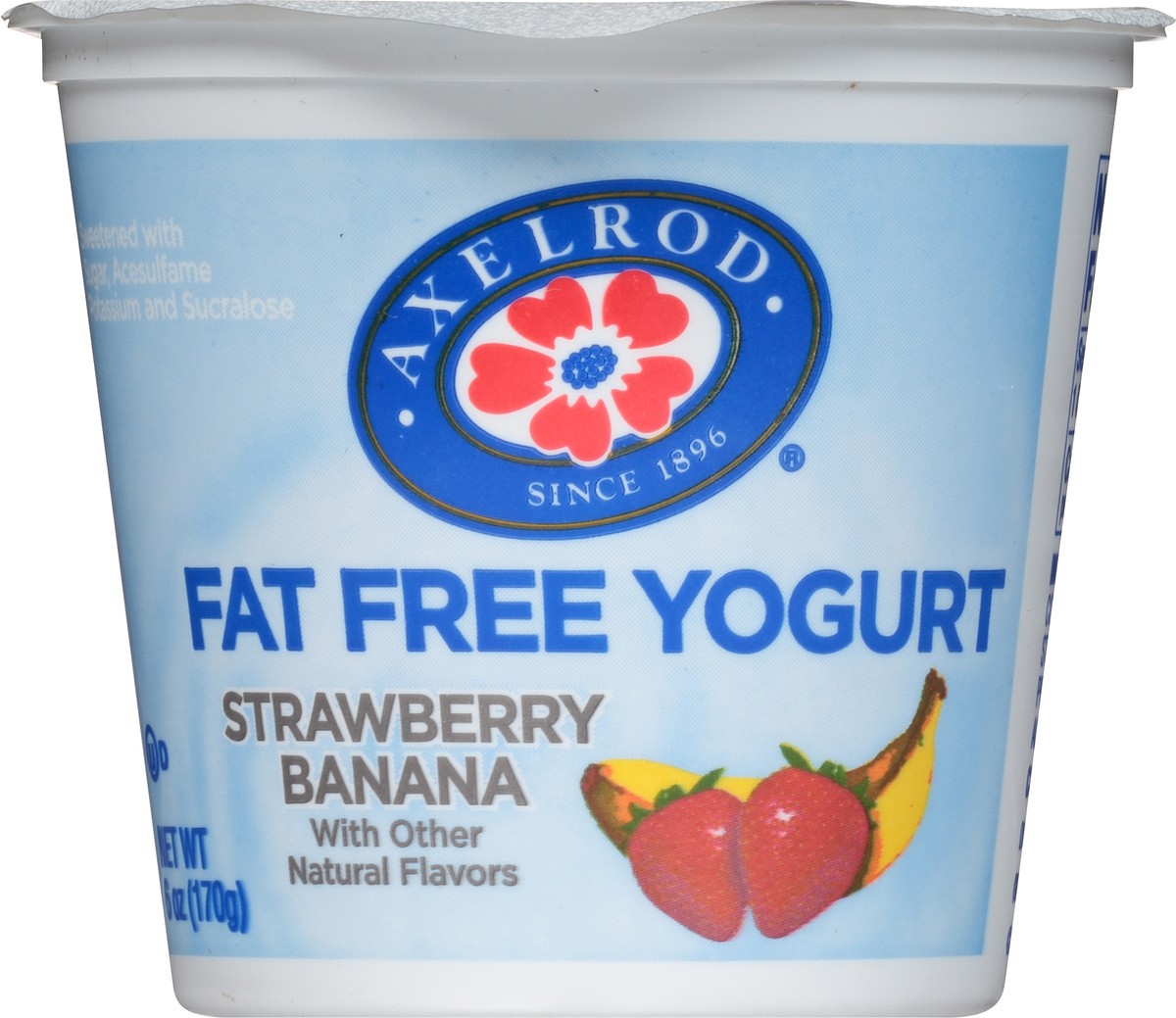 slide 7 of 8, Axelrod Fat Free Strawberry Banana Yogurt, 6 oz